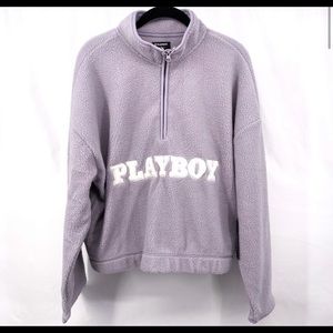 Pacsun playboy purple middle zip sweater (brand new)